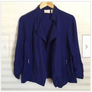 Chico's Size 1 Open Front‎ Cardigan Jacket 3/4 Sleeve